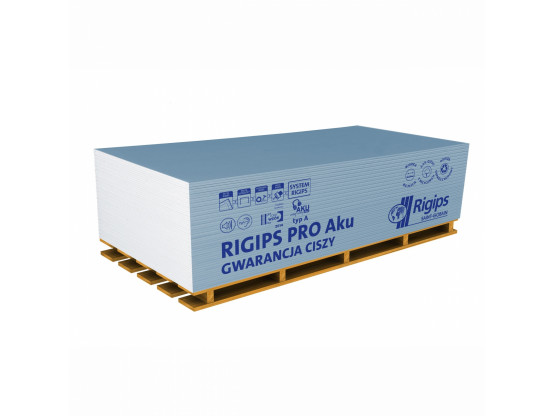 Гіпсокартон акустичний Rigips PRO Aku (стіновий), 12.5x1200x2000 мм