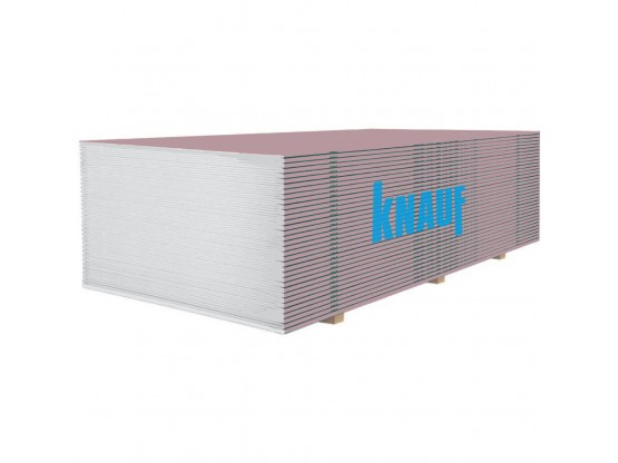 Гіпсокартон вогнестійкий Knauf (стіновий), 12.5x1200x2500 мм