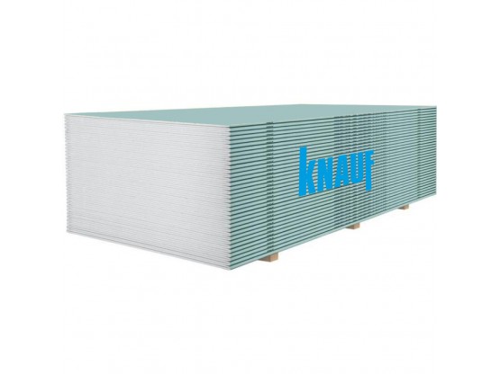Гіпсокартон вологостійкий Knauf (стіновий), 12.5x1200x3000 мм