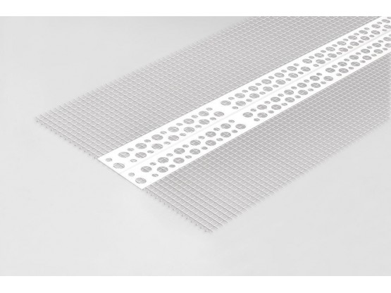 Кутник перфорований із сіткою (7x7 см) пластиковий, 3 м