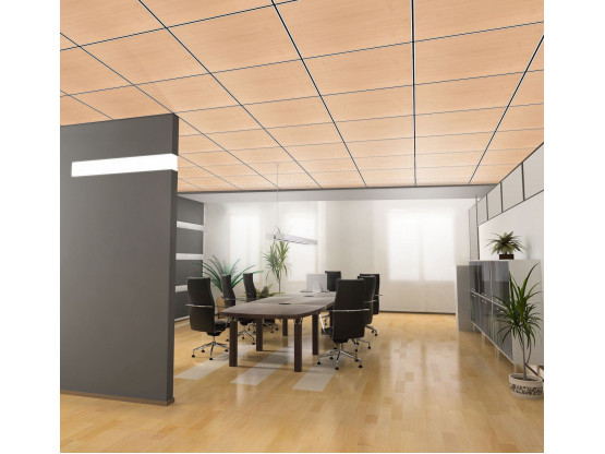 Плита підвісної стелі AMF THERMATEX Varioline Wood Birch 600x600х24 мм Vector