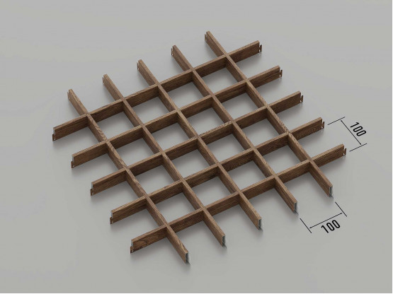 Стеля ГРИЛЬЯТО 100x100 мм класичне темне дерево