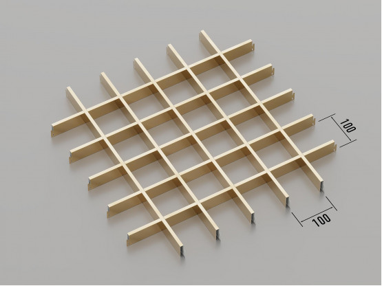 Стеля ГРИЛЬЯТО 100x100 мм класичне золото