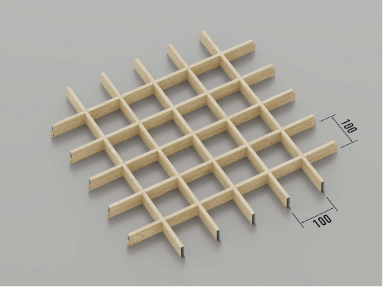 Стеля ГРИЛЬЯТО 100x100 мм класичне світле дерево