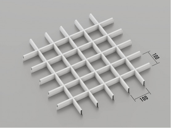 Стеля ГРИЛЬЯТО 100x100 мм класичне RAL 9003, білий