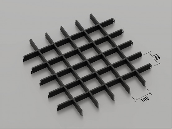 Стеля ГРИЛЬЯТО 100x100 мм класичне RAL 9005, чорний