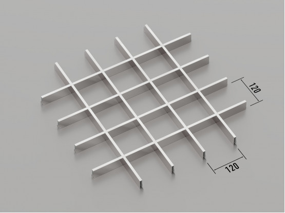 Стеля ГРИЛЬЯТО 120x120 мм класичне хром