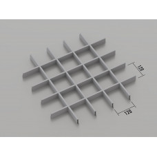 Стеля ГРИЛЬЯТО 120x120 мм класичне RAL 9006, сірий