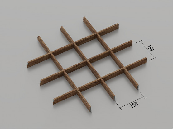 Стеля ГРИЛЬЯТО 150x150 мм класичне темне дерево