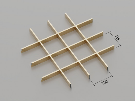 Стеля ГРИЛЬЯТО 150x150 мм класичне золото