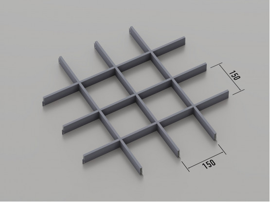 Стеля ГРИЛЬЯТО 150x150 мм класичне RAL 7024, графіт