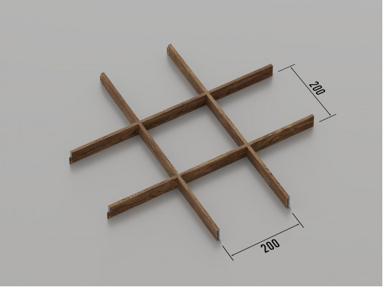 Стеля ГРИЛЬЯТО 200x200 мм класичне темне дерево