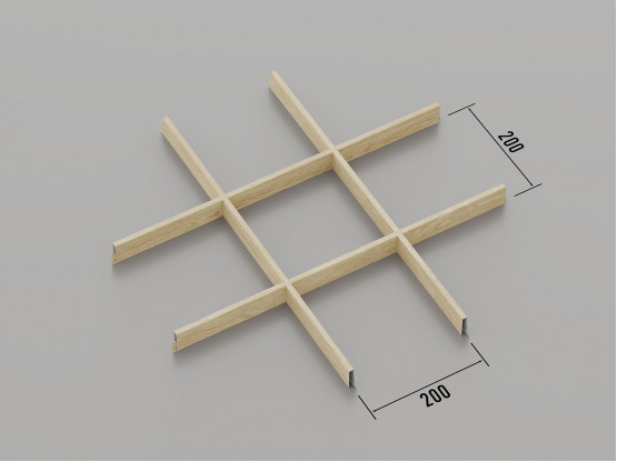 Стеля ГРИЛЬЯТО 200x200 мм класичне світле дерево