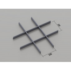 Стеля ГРИЛЬЯТО 200x200 мм класичне RAL 7024, графіт