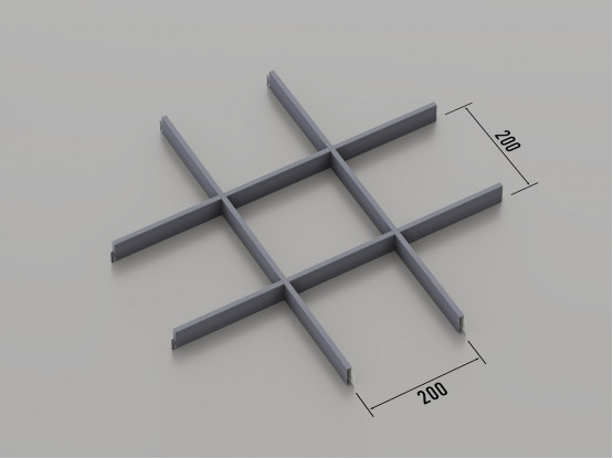 Стеля ГРИЛЬЯТО 200x200 мм класичне RAL 7024, графіт