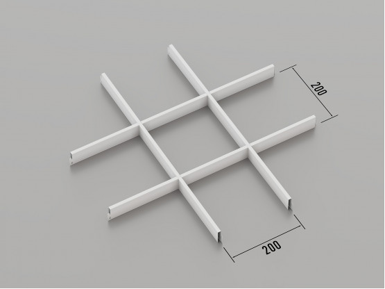 Стеля ГРИЛЬЯТО 200x200 мм класичне RAL 9003, білий