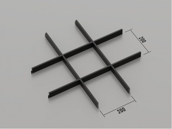 Стеля ГРИЛЬЯТО 200x200 мм класичне RAL 9005, чорний