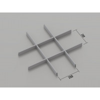 Грильято класичне (RAL 9006), 200x200 мм