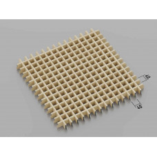 Стеля ГРИЛЬЯТО 40x40 мм класичне світле дерево