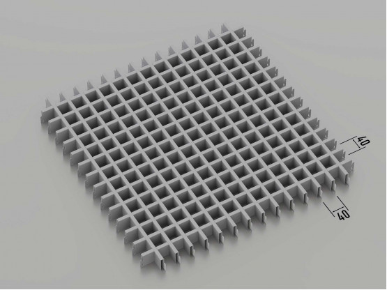 Стеля ГРИЛЬЯТО 40x40 мм класичне RAL 9006, сірий