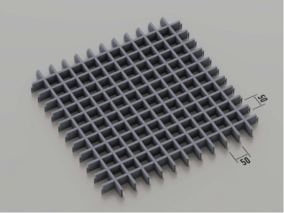 Стеля ГРИЛЬЯТО 50x50 мм класичне RAL 7024, графіт