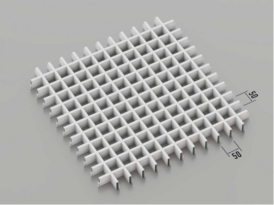 Стеля ГРИЛЬЯТО 50x50 мм класичне RAL 9003, білий