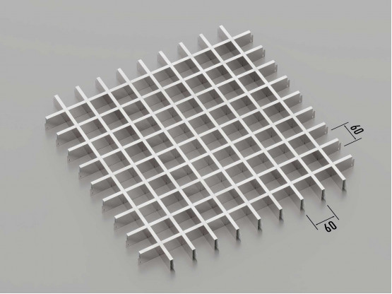 Стеля ГРИЛЬЯТО 60x60 мм класичне хром