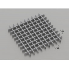 Стеля ГРИЛЬЯТО 60x60 мм класичне RAL 9006, сірий