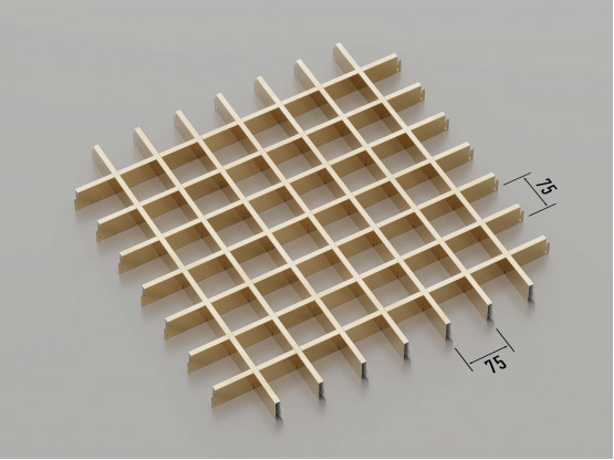 Стеля ГРИЛЬЯТО 75x75 мм класичне золото