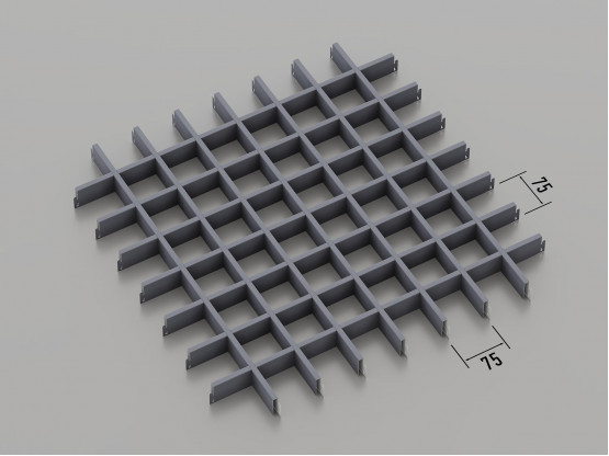 Стеля ГРИЛЬЯТО 75x75 мм класичне RAL 7024, графіт