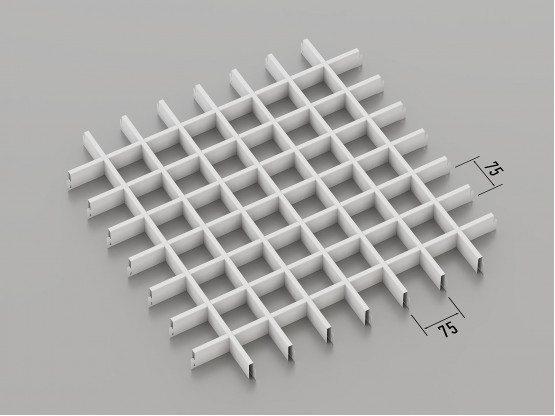 Стеля ГРИЛЬЯТО 75x75 мм класичне RAL 9003, білий