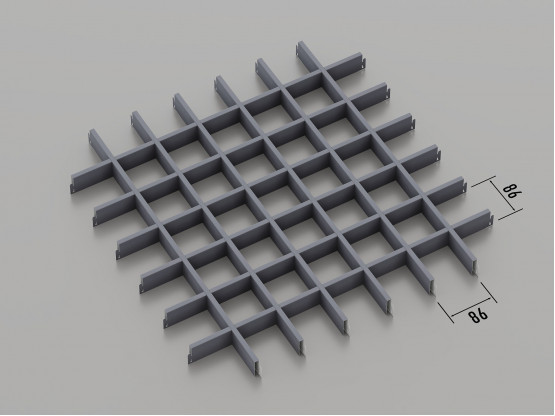 Стеля ГРИЛЬЯТО 86x86 мм класичне RAL 7024, графіт