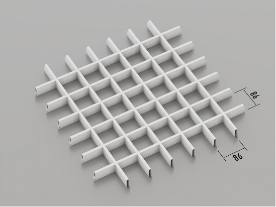 Стеля ГРИЛЬЯТО 86x86 мм класичне RAL 9003, білий