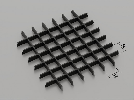 Стеля ГРИЛЬЯТО 86x86 мм класичне RAL 9005, чорний