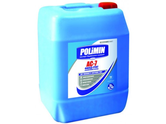 Грунтовка Polimin АС-7 ФАСАД-ГРУНТ 10 л