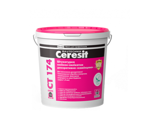 Штукатурка силікон-силікатна декоративна <<камінцева>> Ceresit CТ 174 25кг