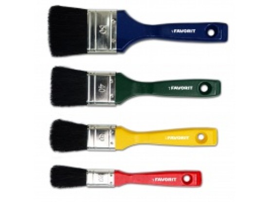 Набір пензлів для лаку, чорний ворс 4 шт