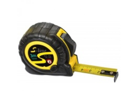 Рулетка, прогумований корпус, 2 фунції 8 м х 32 мм