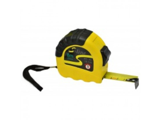 Рулетка, прогумований корпус, з фіксатором 10 м х 25 мм