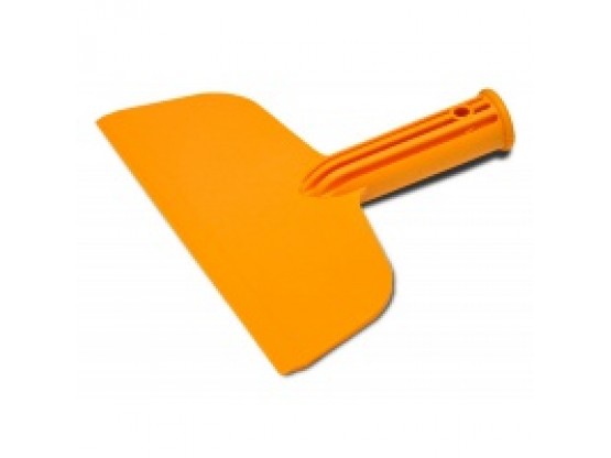 Шпатель пластиковий жовтий, гладкий 230 мм