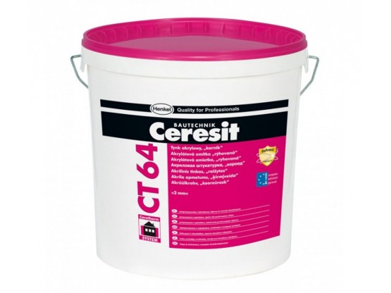 Штукатурка декоративна акрилова <<короїд>> Ceresit СТ 64 (зерно 2.0мм)