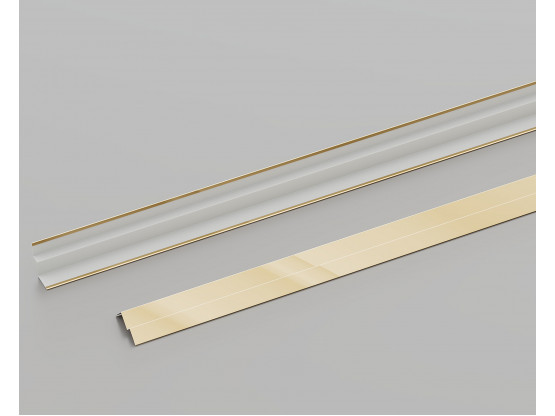 Пристінний кутник КЗС W-подібний (Золото), 3 м