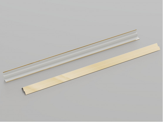 Пристінний кутник КЗС W-подібний (Золото), 3 м