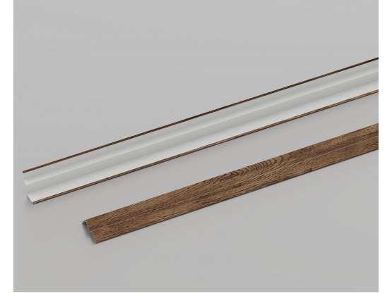 Пристінний кутник КЗС W-подібний (Темне дерево), 3 м