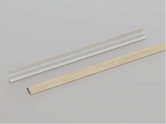 Пристінний кутник КЗС W-подібний (Світле дерево), 3 м