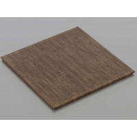 Перфорована металева касета (Темне дерево), кромка — Board, 595x595 мм