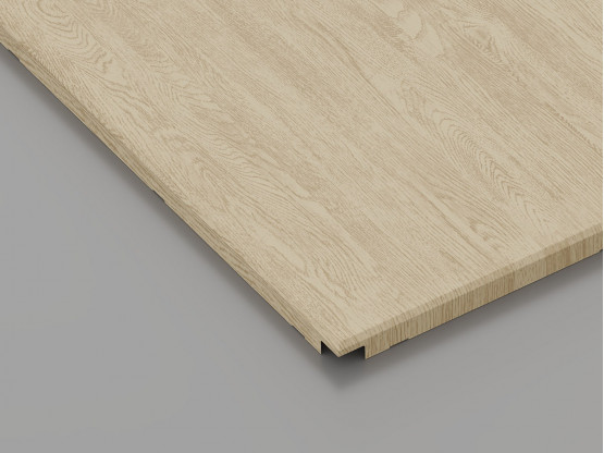 Металева касета (Світле дерево), кромка — Board, 595x595 мм