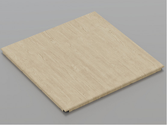 Металева касета (Світле дерево), кромка — Board, 595x595 мм