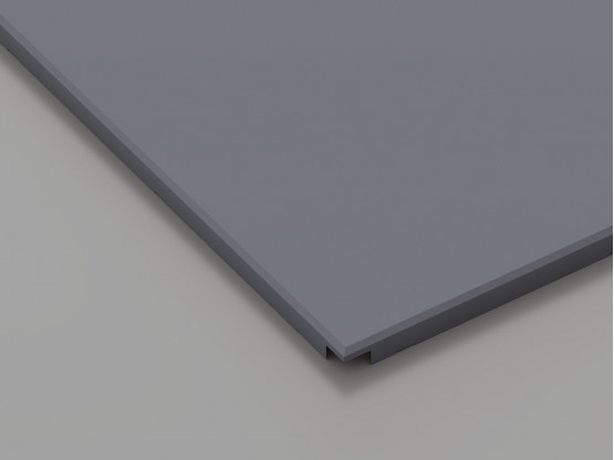 Металева касета (RAL 7024), кромка — Board, 595x595 мм