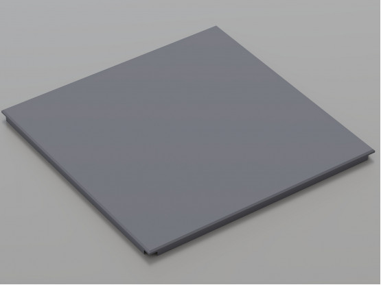 Металева касета (RAL 7024), кромка — Board, 595x595 мм